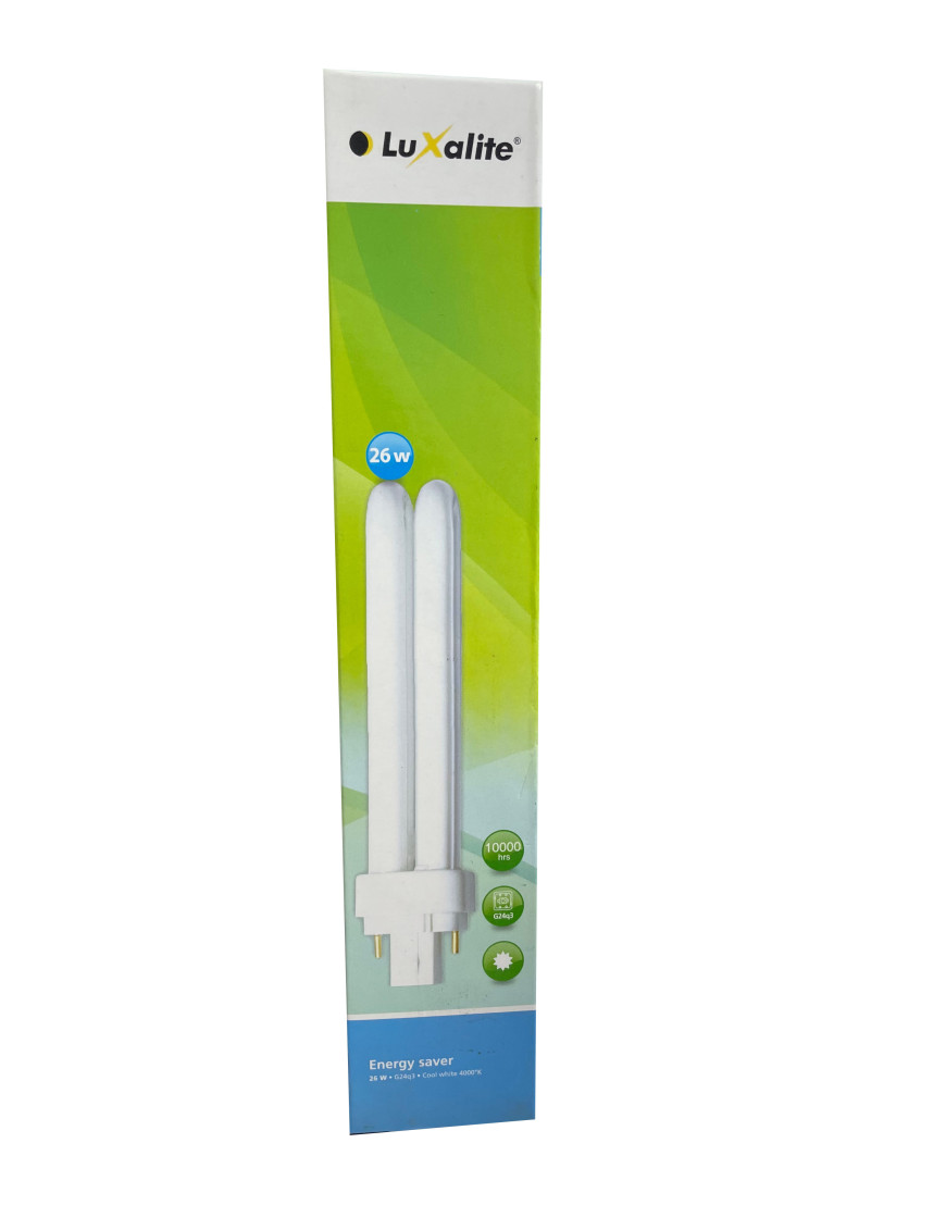 Tubo LUXALITE G24 q-3 26W/840 2U 4 PINS