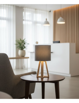 Lámpara de Mesa 15W de Madera E27 -For Light-