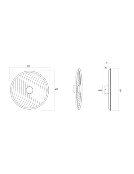 Lámpara LED de techo Acustic 5W 45cm - MANTRA