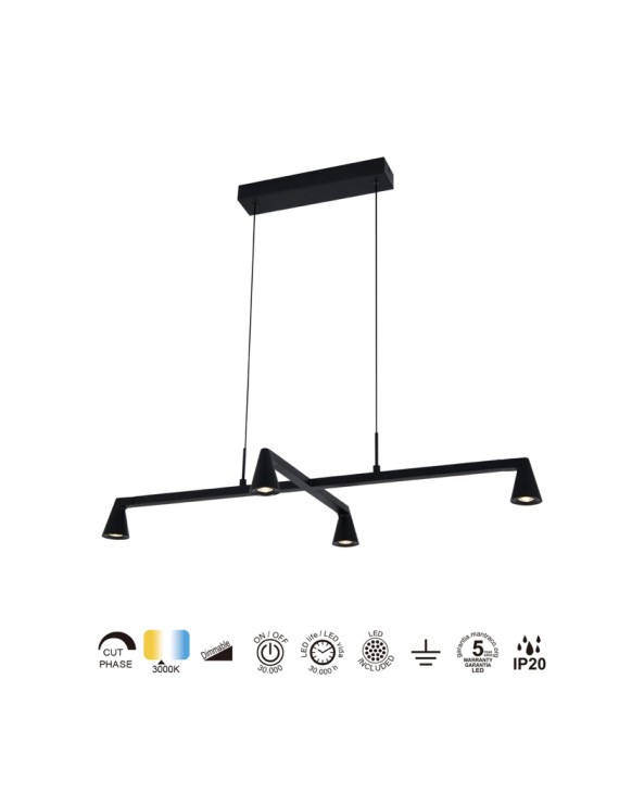 Lámpara LED de techo AFRICA 21W Dimable (Triac) - MANTRA