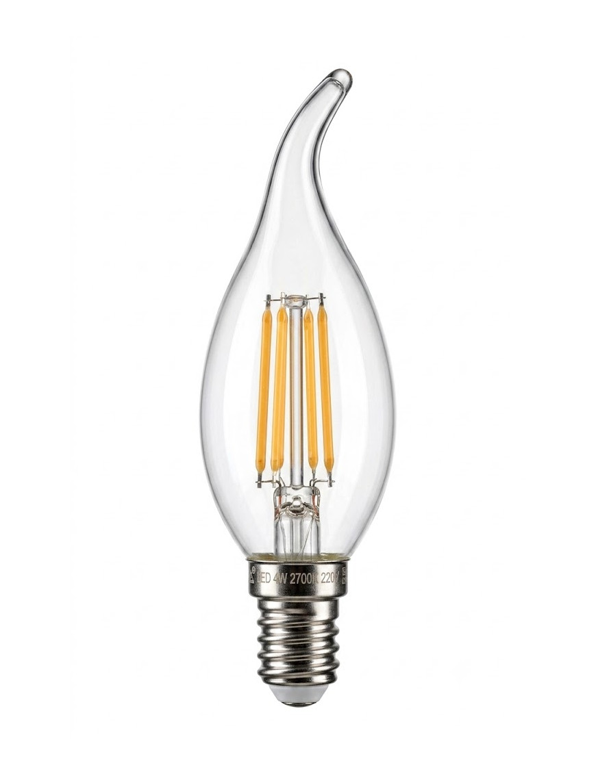 Bombilla Vintage Transparente Vela llama C35 E14 4W 2700K - ATMOSS