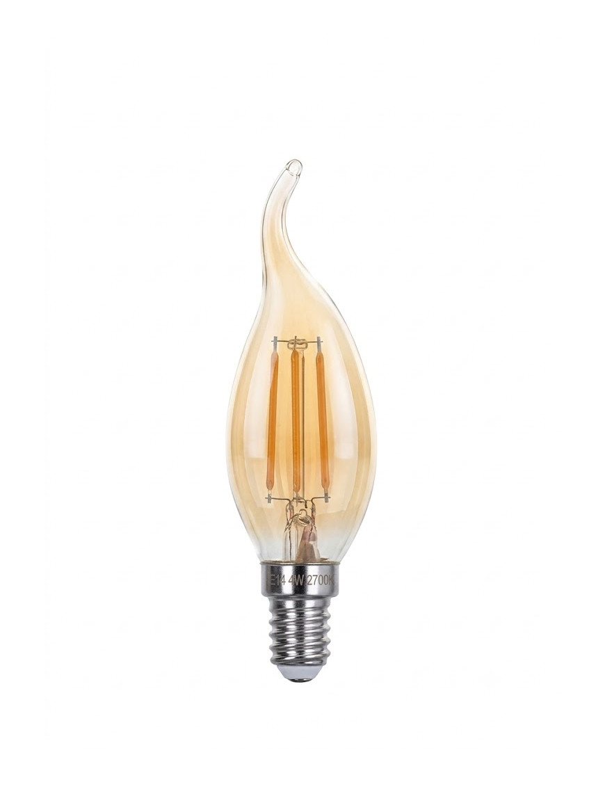 Bombilla Vintage Ámbar Vela llama C35 E14 4W 2700K - ATMOSS