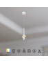 Lámpara colgante LED BETTY Alabastro 7W oro, negro o blanco - MANTRA