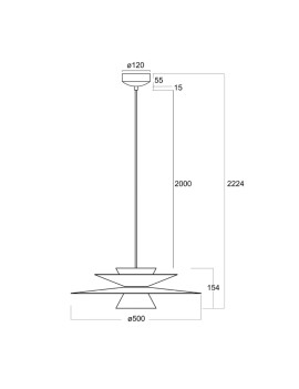 Lámpara colgante LED ESTRELLA 12W blanco, negro, café o caqui - MANTRA