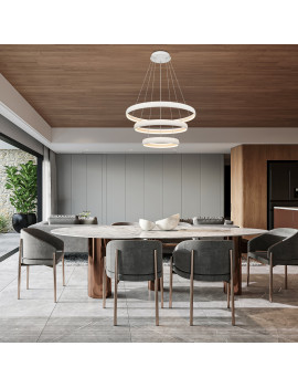 Lámpara colgante LED FLATS 122W TRIAC - MANTRA