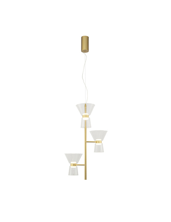 Lámpara Colgante LED Multiple NEW YORK Oro 18W 1400lm 3000K – Mantra
