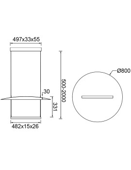 Lámpara Colgante LED SUN II Black 39W 1650lm 3000K Regulable – Mantra