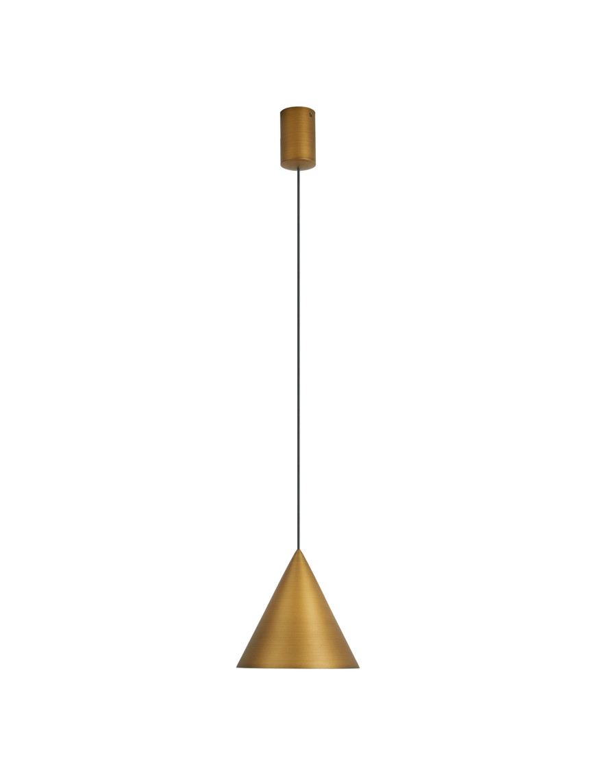 Lámpara Colgante LED CONO Cuero 10W 500lm 3000K Ø18cm Dimiable TRIAC – Mantra