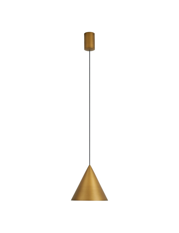 Lámpara Colgante LED CONO Cuero 10W 500lm 3000K Ø18cm Dimiable TRIAC – Mantra