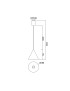 Lámpara Colgante LED CONO Cuero 10W 500lm 3000K Ø18cm Dimiable TRIAC – Mantra