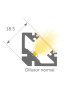 Perfil de Aluminio Angular 1m para Tiras de LED hasta 13mm -LUZ NEGRA-
