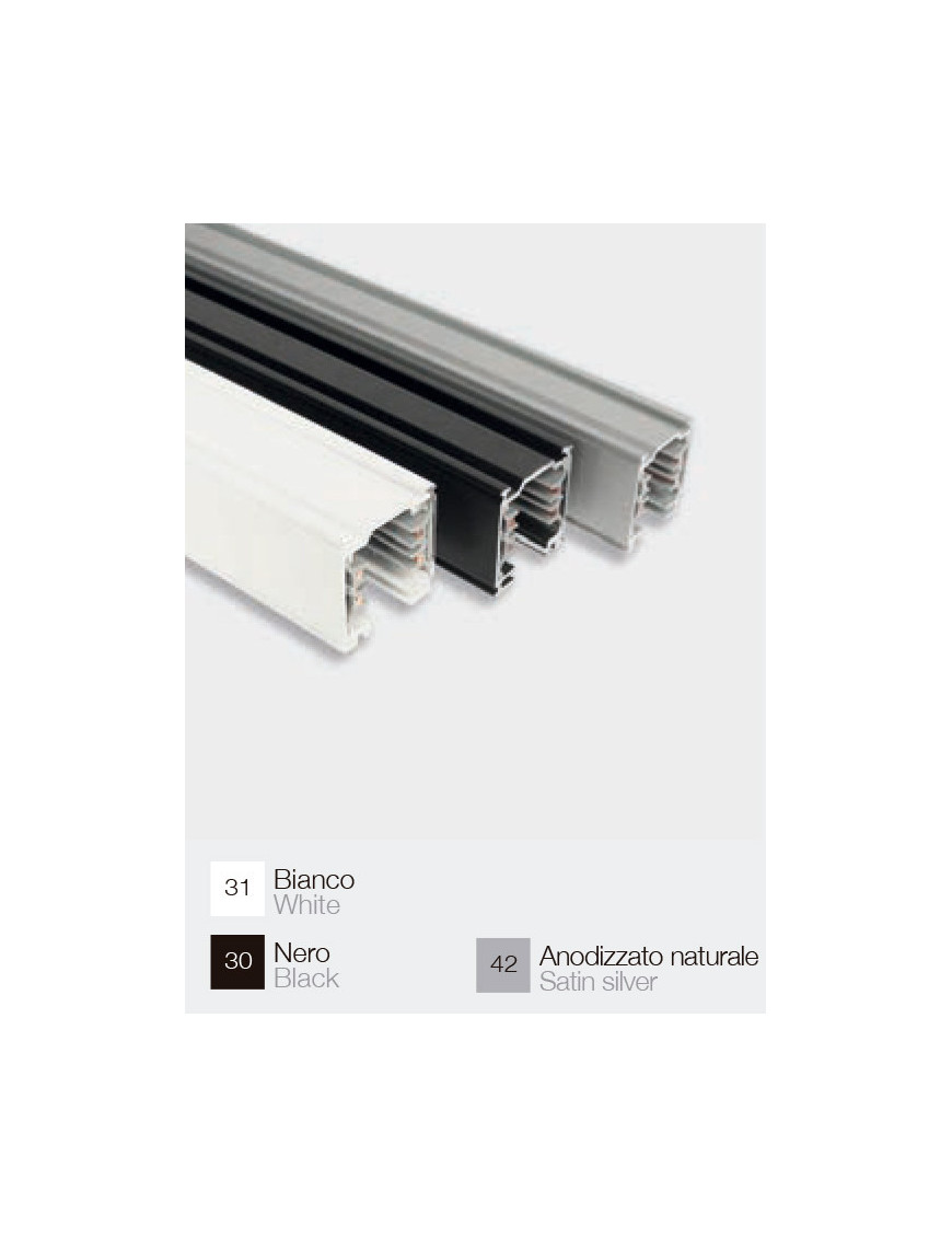 Carril Trifásico Aluminio para Focos LED - IVELA