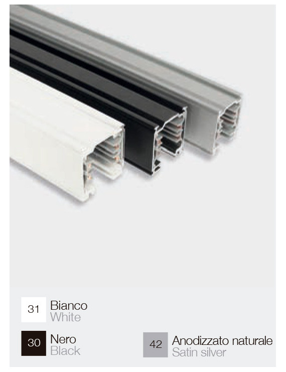 Carril Trifásico Aluminio para Focos LED - IVELA