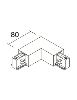 Conector exterior Tipo L para Carril Trifásico - IVELA