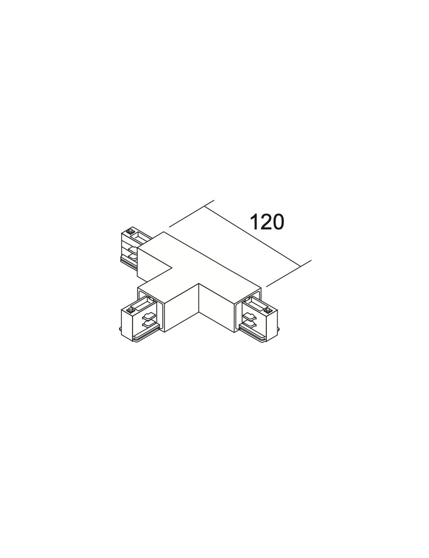 Conector exterior Tipo T para Carril Trifásico - IVELA