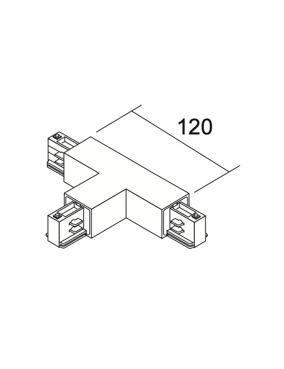 Conector exterior Tipo T para Carril Trifásico - IVELA