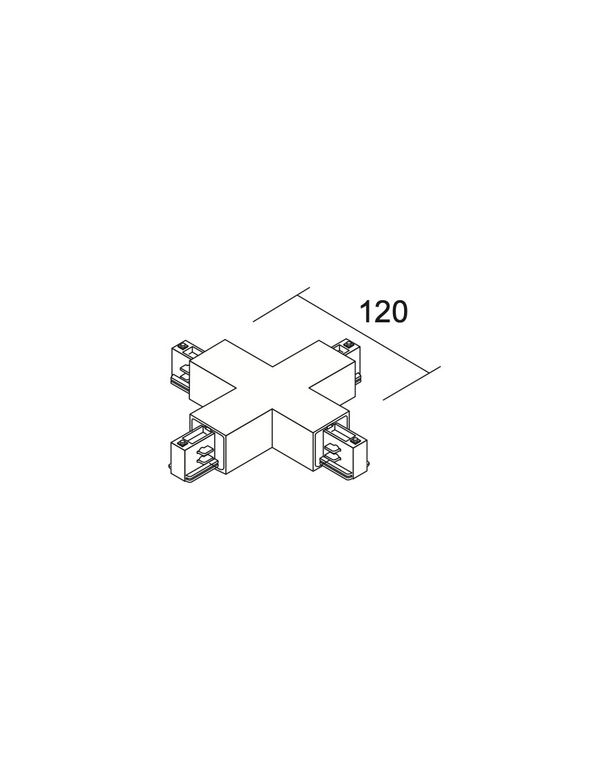 Conector Tipo X para Carril Trifásico - IVELA