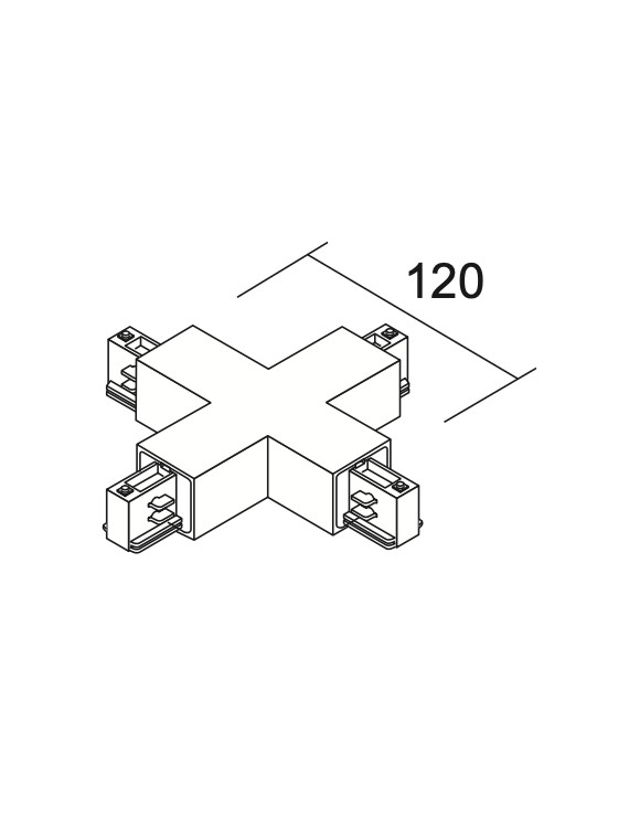 Conector Tipo X para Carril Trifásico - IVELA
