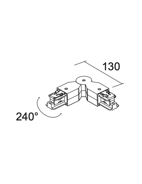 Conector Giro 240º para Carril Trifásico - IVELA