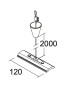 Kit Suspensión para Carril Trifásico 2000mm y Placa 120mm - IVELA