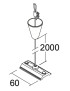 Kit Suspensión para Carril Trifásico 2000mm y Placa 60mm - IVELA
