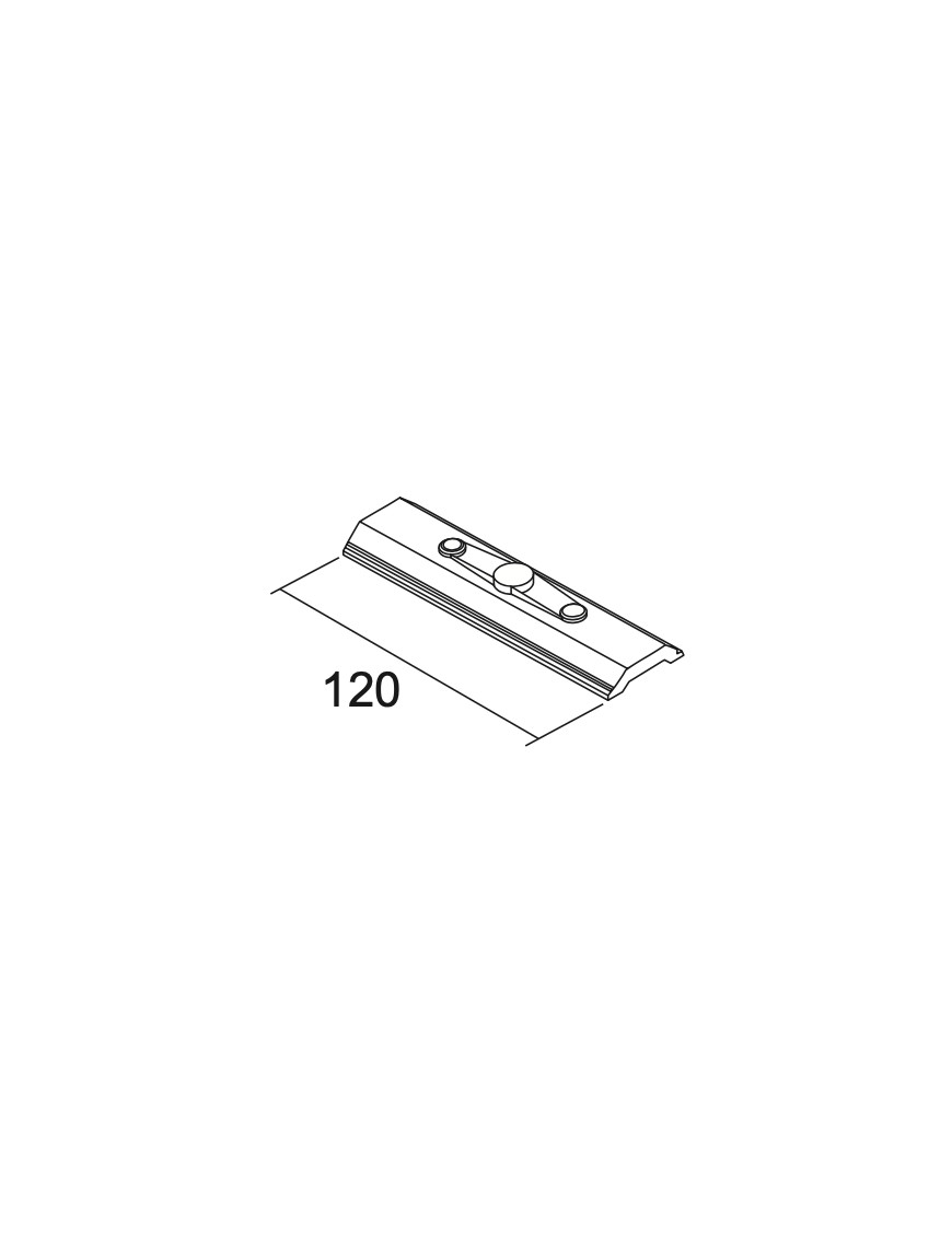 Placa 120mm para Carril Trifásico - IVELA