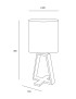 Lámpara de Mesa 15W de Madera E27 -For Light-