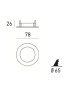 Downlight Aluminio Blanco Circular Ø78mm Corte Ø65mm -JISO-