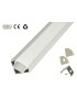Perfil de Aluminio de Esquina 2m para Tiras de LED hasta 12mm -LUZ NEGRA-